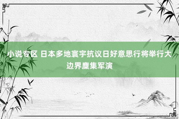 小说专区 日本多地寰宇抗议日好意思行将举行大边界麇集军演