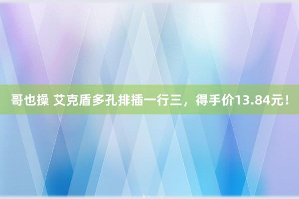 哥也操 艾克盾多孔排插一行三，得手价13.84元！